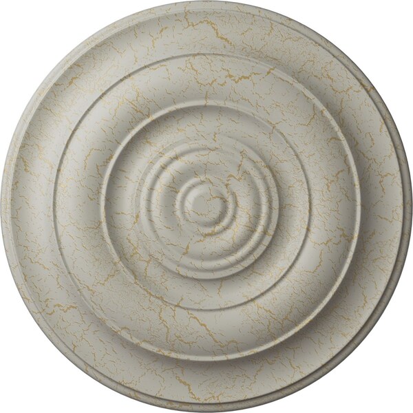 Ekena Millwork Niobe Ceiling Medallion (Fits Canopies up to 8 5/8"), 18"OD x 1 1/2"P, Pot of Cream Crackle CM18NIPCC - main